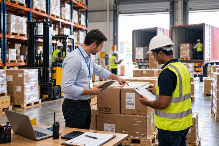 Warehouse goods and order quantities